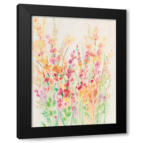 Brilliant Floral I Black Modern Wood Framed Art Print by OToole, Tim