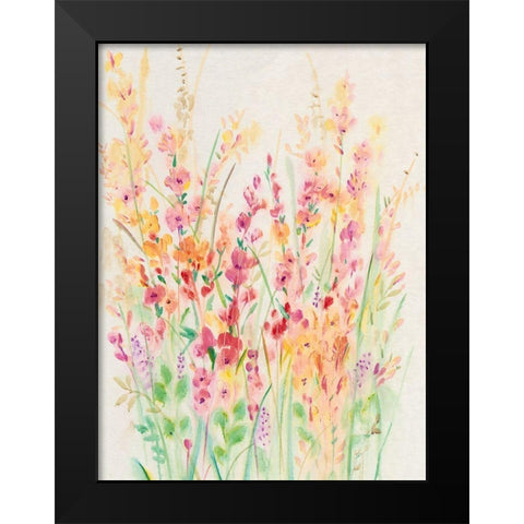 Brilliant Floral I Black Modern Wood Framed Art Print by OToole, Tim