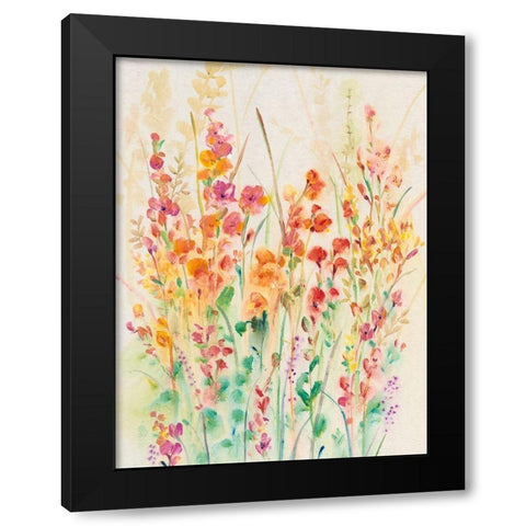 Brilliant Floral II Black Modern Wood Framed Art Print by OToole, Tim