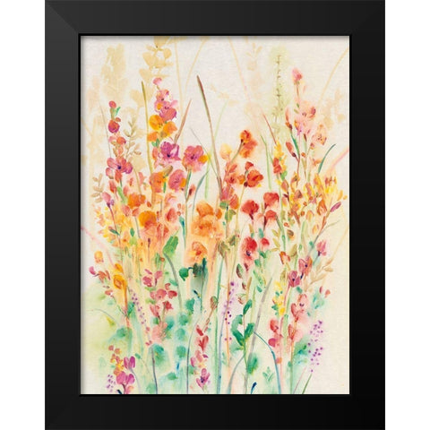 Brilliant Floral II Black Modern Wood Framed Art Print by OToole, Tim