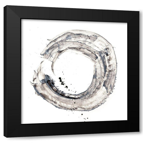 Cosmic Rings I Black Modern Wood Framed Art Print by Harper, Ethan