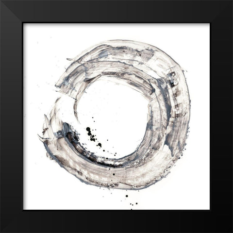 Cosmic Rings I Black Modern Wood Framed Art Print by Harper, Ethan