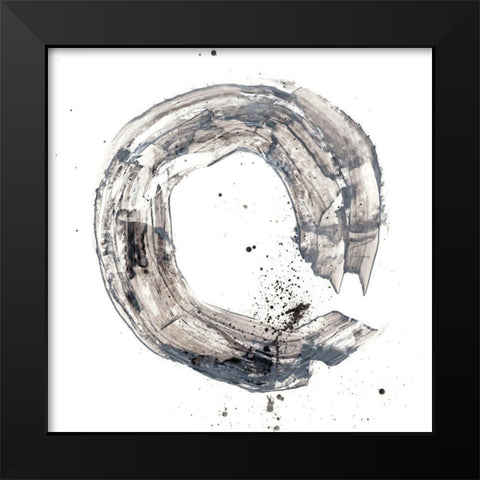 Cosmic Rings II Black Modern Wood Framed Art Print by Harper, Ethan