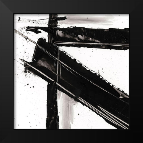 Jagged Edge III Black Modern Wood Framed Art Print by Harper, Ethan