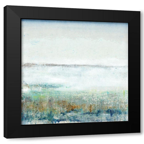 Turquoise Mist I Black Modern Wood Framed Art Print by OToole, Tim