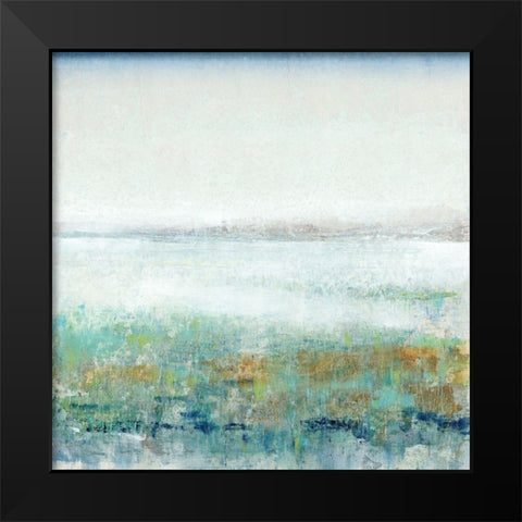 Turquoise Mist II Black Modern Wood Framed Art Print by OToole, Tim