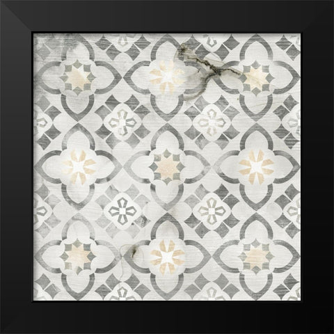 Marble Tile Design IV Black Modern Wood Framed Art Print by Vess, June Erica
