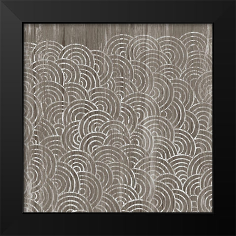 Weathered Wood Patterns I Black Modern Wood Framed Art Print by Vess, June Erica