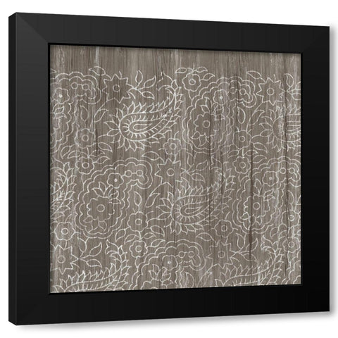 Weathered Wood Patterns XI Black Modern Wood Framed Art Print with Double Matting by Vess, June Erica