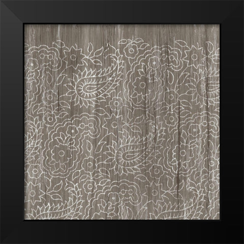Weathered Wood Patterns XI Black Modern Wood Framed Art Print by Vess, June Erica