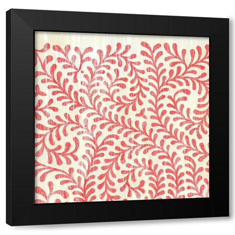Weathered Patterns in Red III Black Modern Wood Framed Art Print with Double Matting by Vess, June Erica