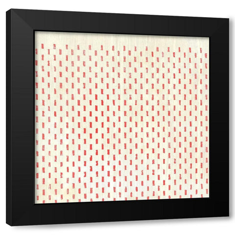 Weathered Patterns in Red VIII Black Modern Wood Framed Art Print with Double Matting by Vess, June Erica