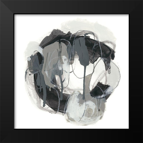 Obsidian Arc II Black Modern Wood Framed Art Print by Vess, June Erica