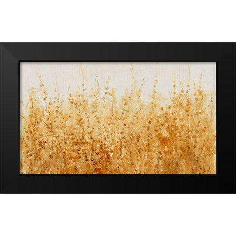 Ochre Fields I Black Modern Wood Framed Art Print by OToole, Tim
