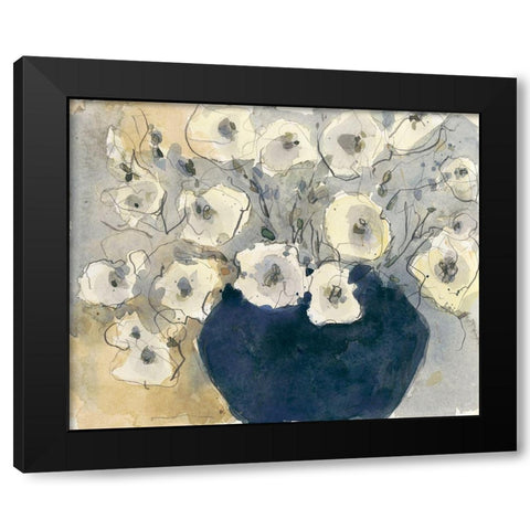 White Blossom Study I Black Modern Wood Framed Art Print by Dixon, Samuel
