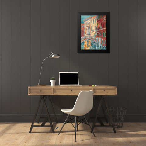 Sunset on the Canal I Black Modern Wood Framed Art Print by Harper, Ethan