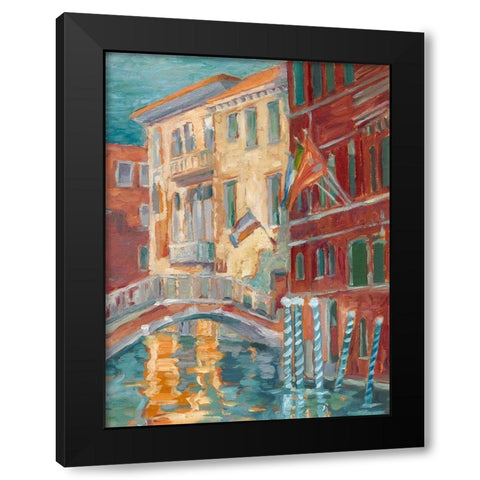 Sunset on the Canal I Black Modern Wood Framed Art Print by Harper, Ethan