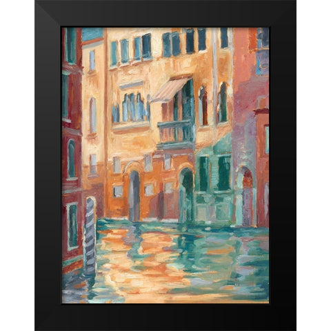 Sunset on the Canal II Black Modern Wood Framed Art Print by Harper, Ethan