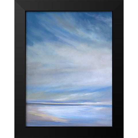 Heavenly Light Triptych I Black Modern Wood Framed Art Print by Finch, Sheila