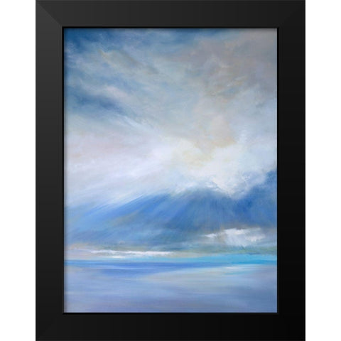 Heavenly Light Triptych II Black Modern Wood Framed Art Print by Finch, Sheila