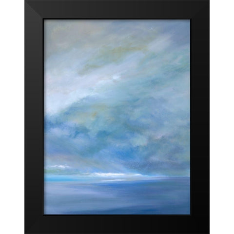 Heavenly Light Triptych III Black Modern Wood Framed Art Print by Finch, Sheila