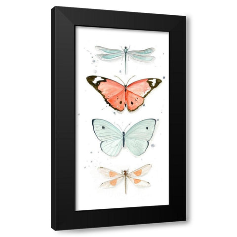 Summer Butterflies I Black Modern Wood Framed Art Print by Parker, Jennifer Paxton