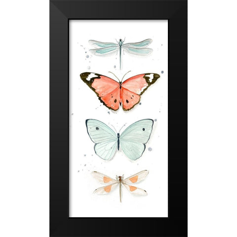 Summer Butterflies I Black Modern Wood Framed Art Print by Parker, Jennifer Paxton