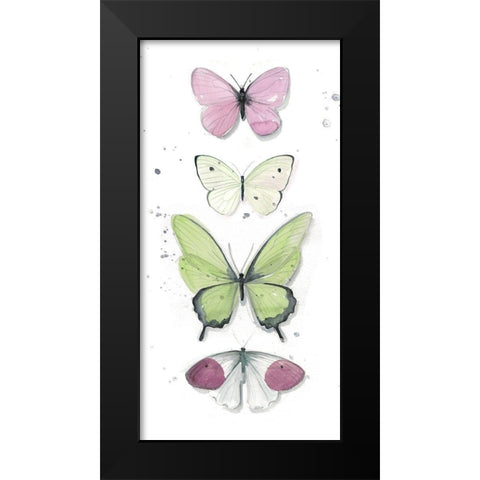 Summer Butterflies II Black Modern Wood Framed Art Print by Parker, Jennifer Paxton