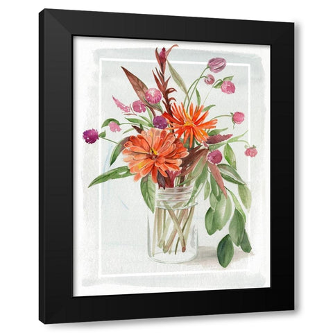 Summer Wildflowers I Black Modern Wood Framed Art Print by Parker, Jennifer Paxton