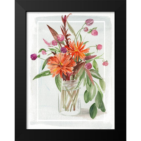 Summer Wildflowers I Black Modern Wood Framed Art Print by Parker, Jennifer Paxton