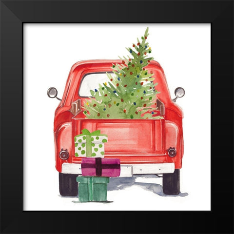 Christmas Cars III Black Modern Wood Framed Art Print by Parker, Jennifer Paxton