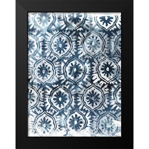 Indigo Extraction I Black Modern Wood Framed Art Print by Vess, June Erica