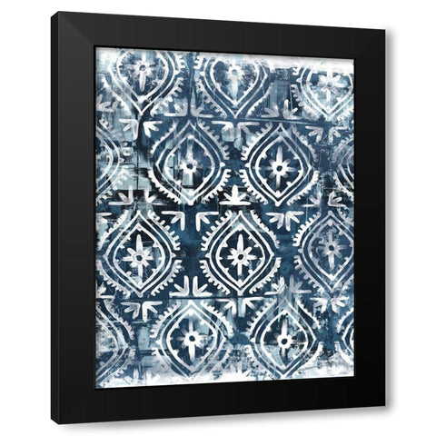 Indigo Extraction IV Black Modern Wood Framed Art Print by Vess, June Erica