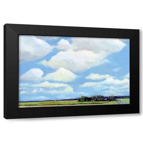 Watermill North Black Modern Wood Framed Art Print with Double Matting by Romm, Steven