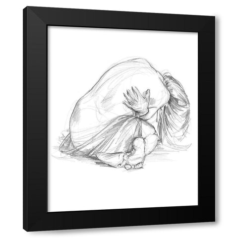 Sitting Pose III Black Modern Wood Framed Art Print by Parker, Jennifer Paxton