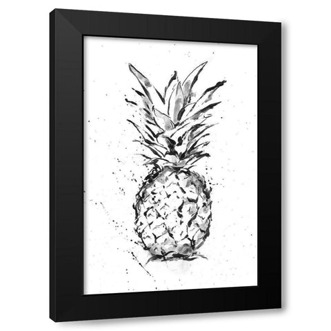 Pineapple Ink Study I Black Modern Wood Framed Art Print with Double Matting by Harper, Ethan