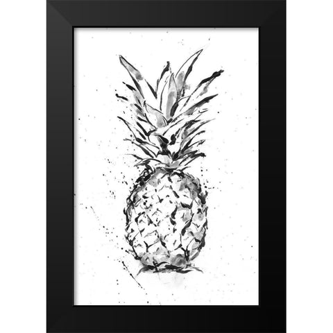 Pineapple Ink Study I Black Modern Wood Framed Art Print by Harper, Ethan