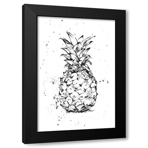 Pineapple Ink Study I Black Modern Wood Framed Art Print by Harper, Ethan