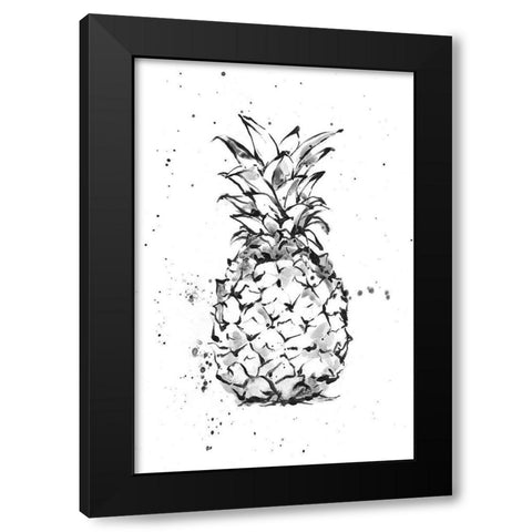 Pineapple Ink Study II Black Modern Wood Framed Art Print by Harper, Ethan