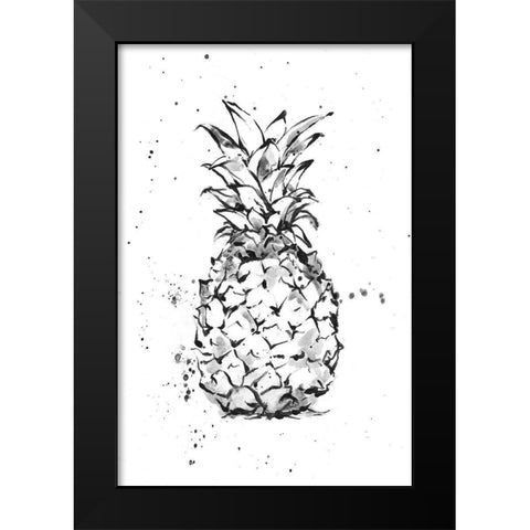 Pineapple Ink Study II Black Modern Wood Framed Art Print by Harper, Ethan