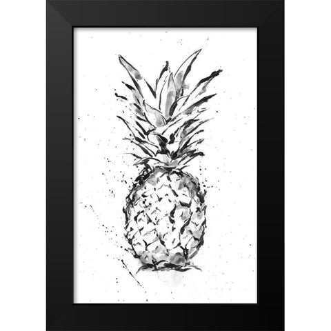 Pineapple Ink Study II Black Modern Wood Framed Art Print by Harper, Ethan