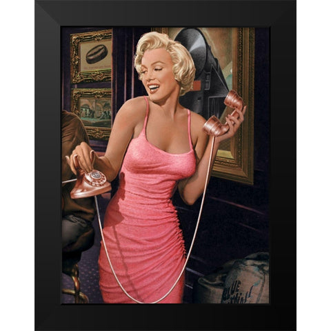 Marilyns Call II Black Modern Wood Framed Art Print by Consani, Chris