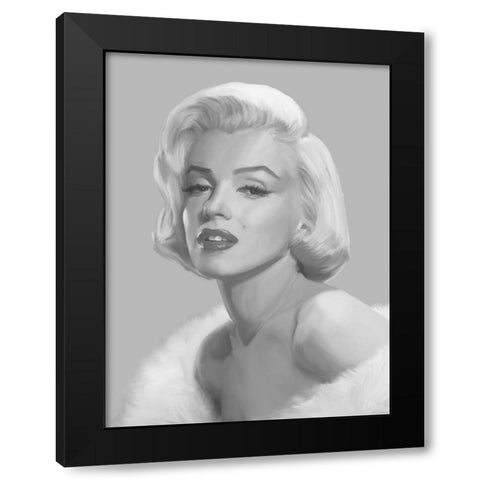 True Blue Marilyn Black Modern Wood Framed Art Print by Consani, Chris