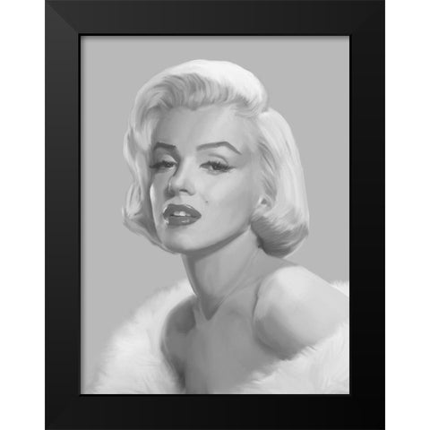 True Blue Marilyn Black Modern Wood Framed Art Print by Consani, Chris