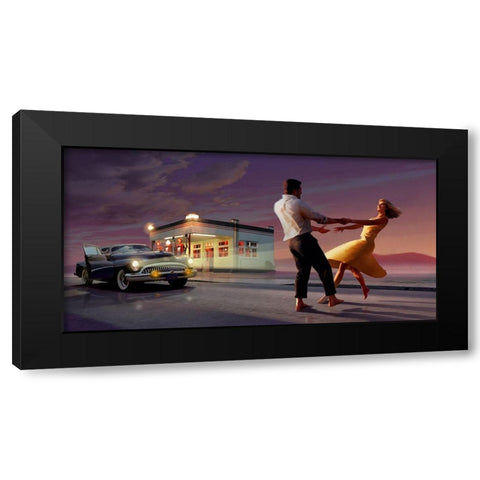 Night Dance Black Modern Wood Framed Art Print by Consani, Chris