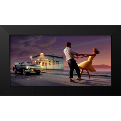Night Dance Black Modern Wood Framed Art Print by Consani, Chris