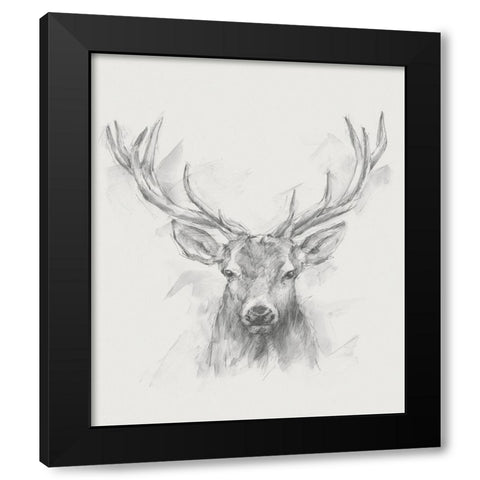 Contemporary Elk Sketch I Black Modern Wood Framed Art Print by Harper, Ethan
