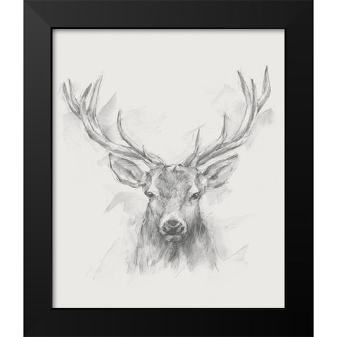 Contemporary Elk Sketch I Black Modern Wood Framed Art Print by Harper, Ethan