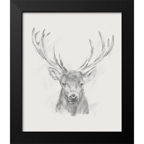 Contemporary Elk Sketch II Black Modern Wood Framed Art Print by Harper, Ethan