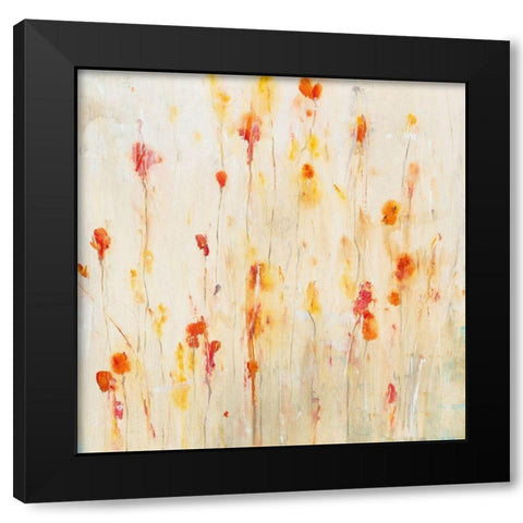 Fleeting Flowers II Black Modern Wood Framed Art Print by OToole, Tim
